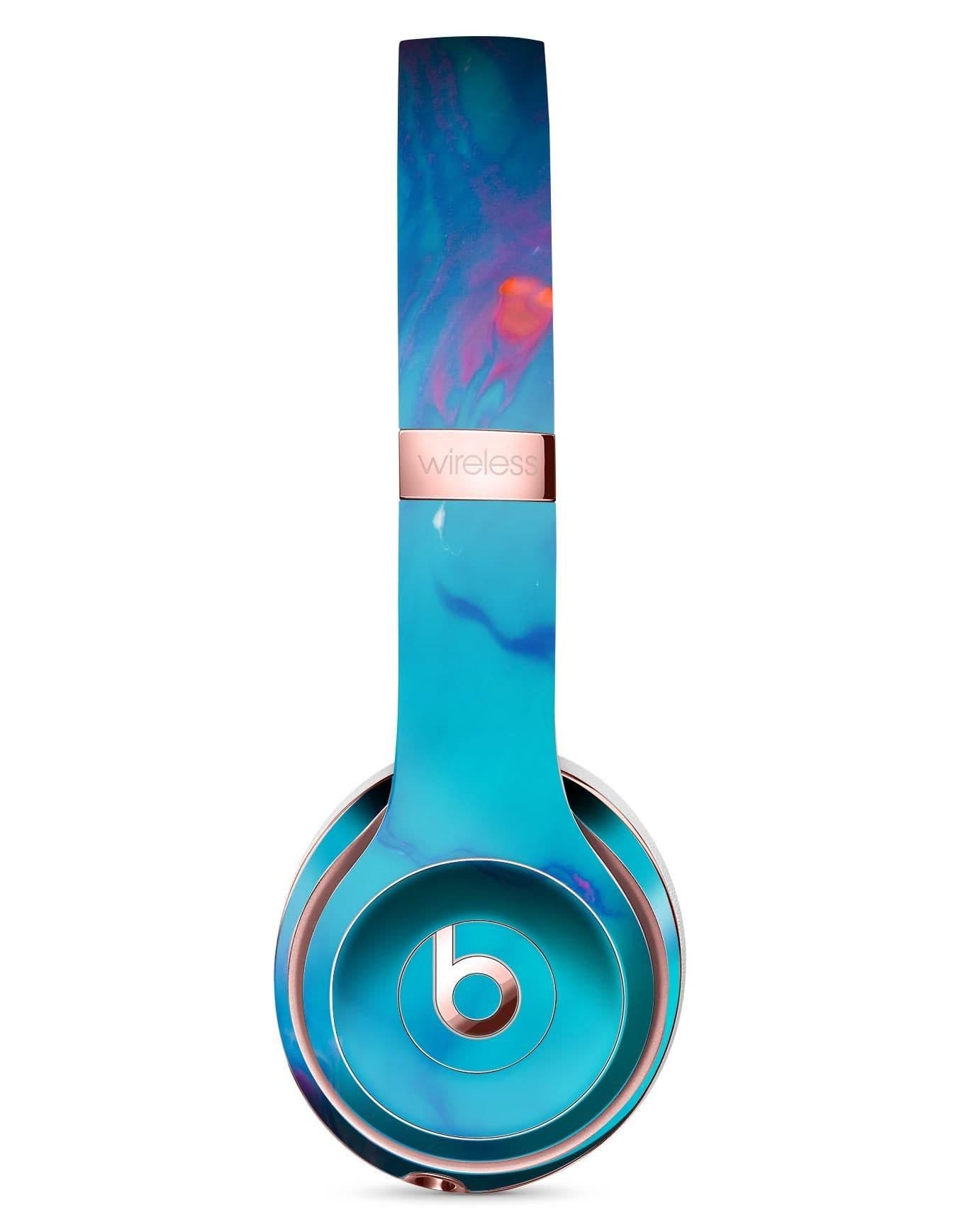 image-Marbleized Ocean Blue Full-Body Skin Kit for the Beats by Dre Solo 3