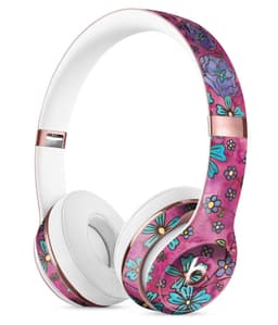 image-Floral Pattern on Wine Watercolor Full-Body Skin Kit for the Beats by