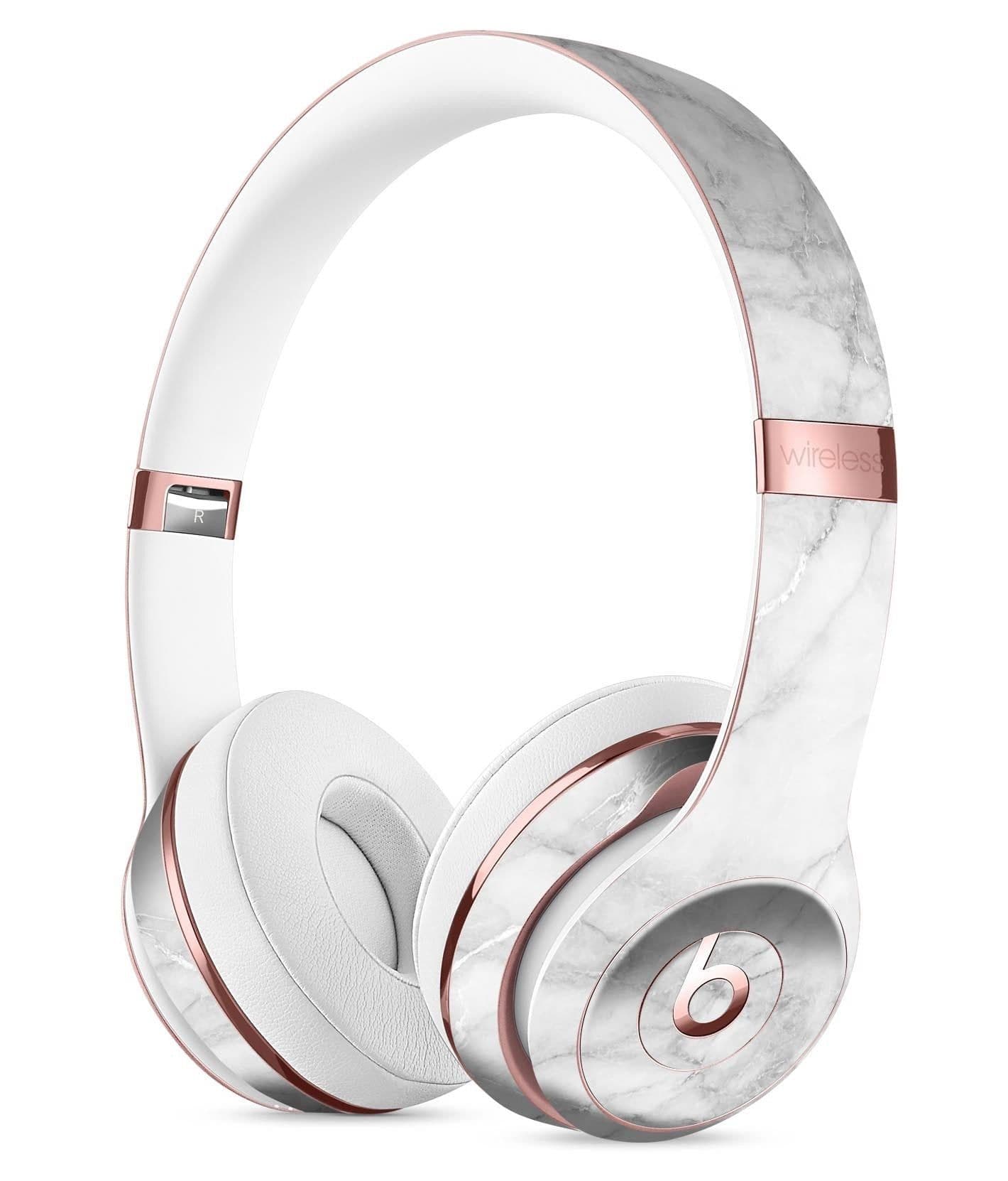 image-White Scratched Marble Full-Body Skin Kit for the Beats by Dre Solo 3
