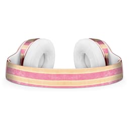 image-Pink Vertical Stripes Over Orange Full-Body Skin Kit for the Beats by