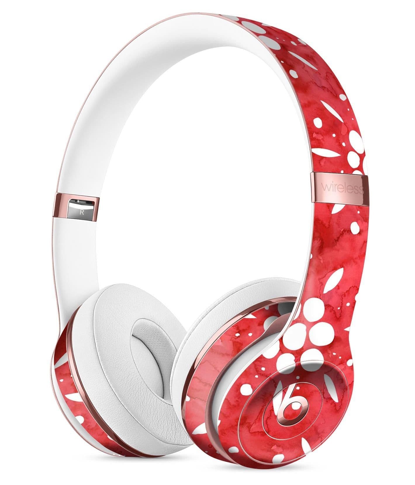 image-the Red WAtercolor Floral Pedals Full-Body Skin Kit for the Beats by