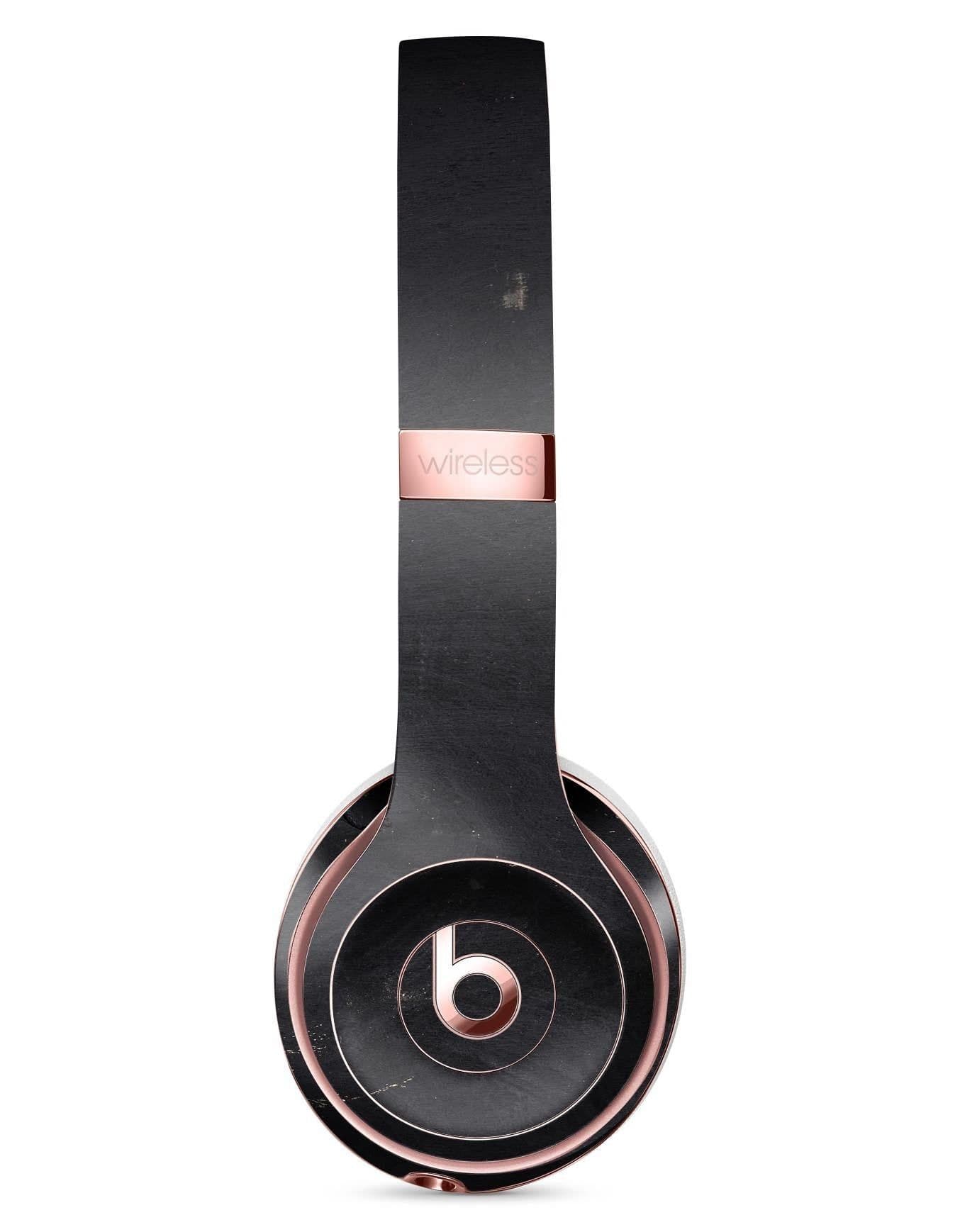 image-Black and Gold Scratched Woodgrain Full-Body Skin Kit for the Beats by
