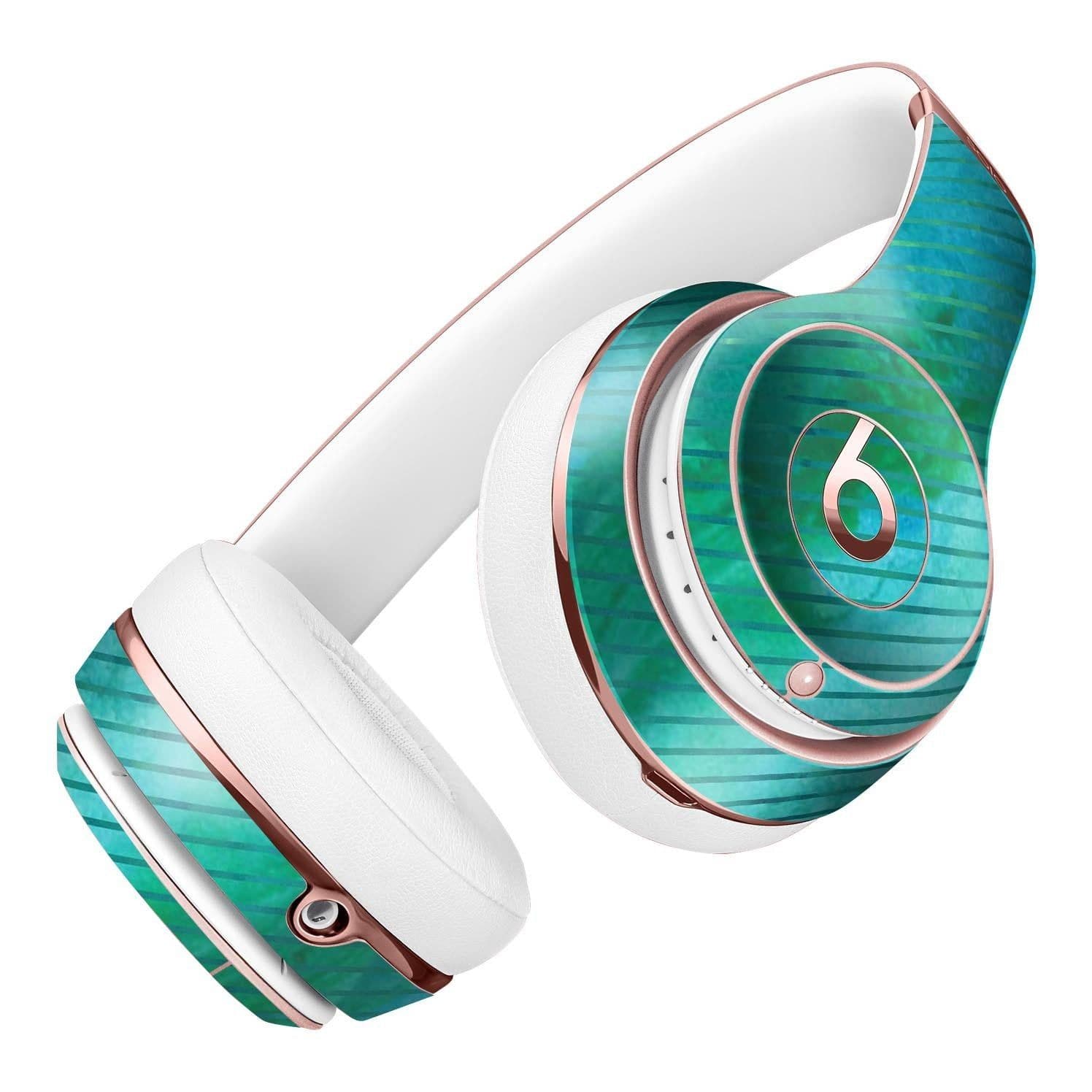 image-Green Blue Watercolor Stripes Full-Body Skin Kit for the Beats by Dre