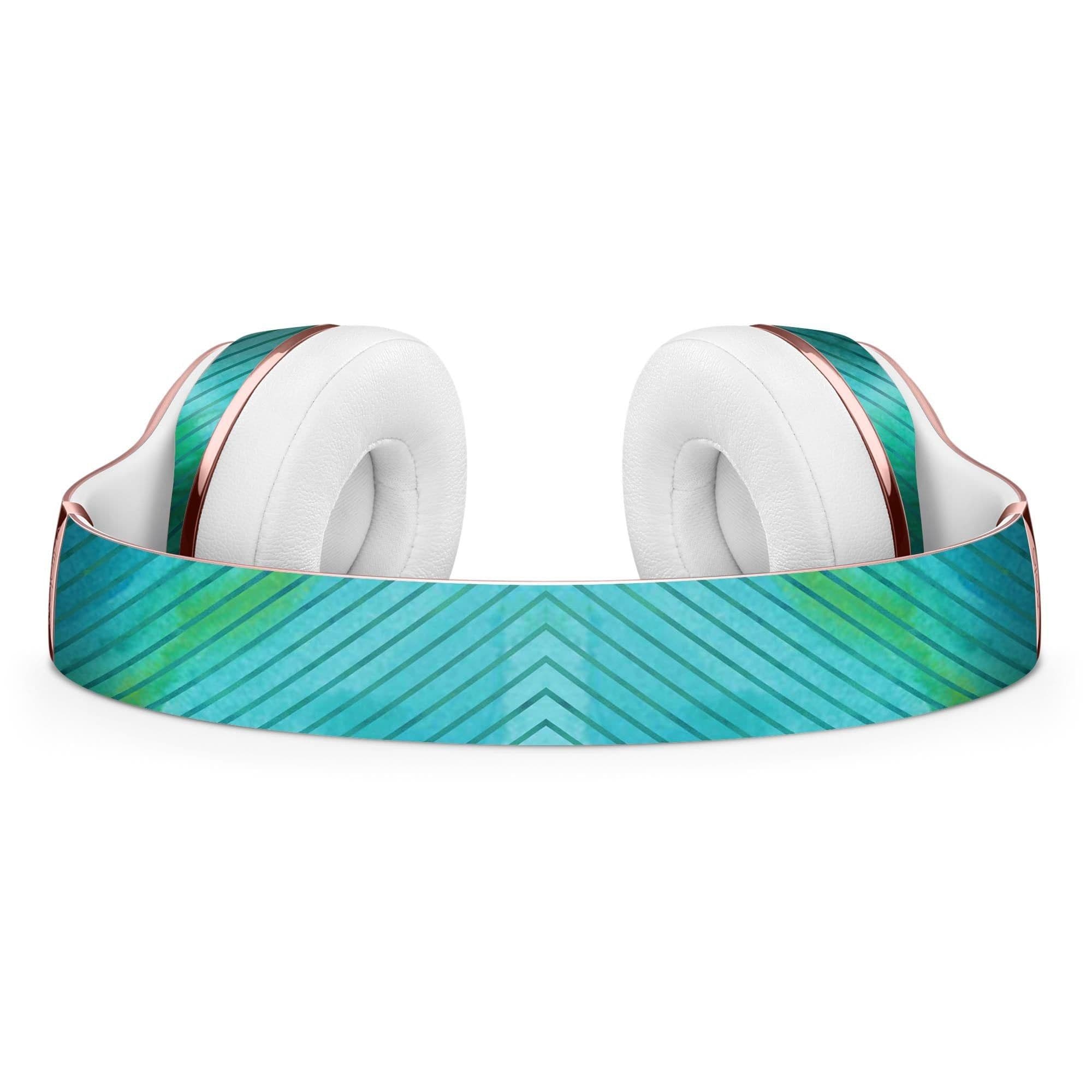image-Green Blue Watercolor Stripes Full-Body Skin Kit for the Beats by Dre