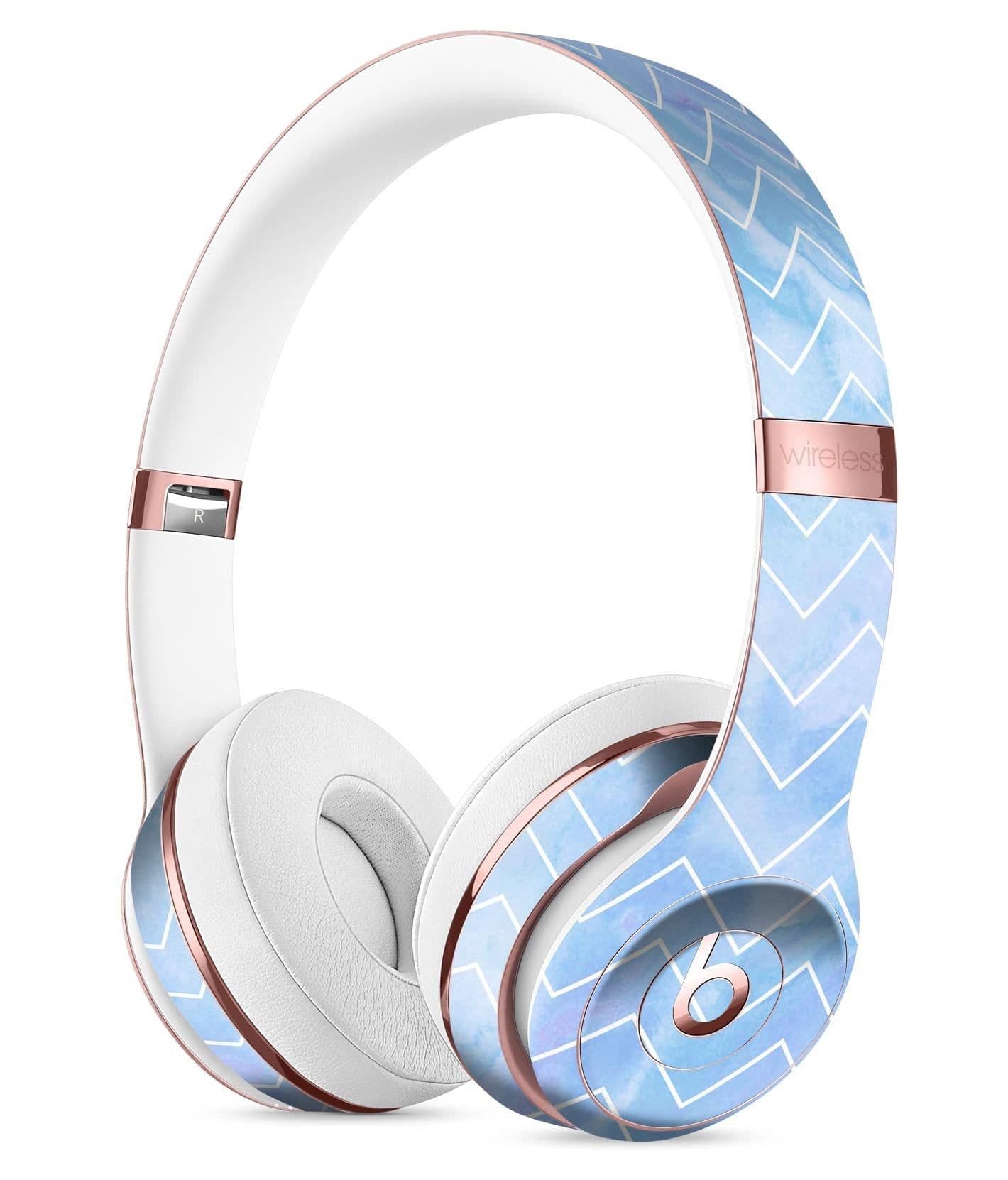 image-Blue Watercolor Chevron Full-Body Skin Kit for the Beats by Dre Solo 3