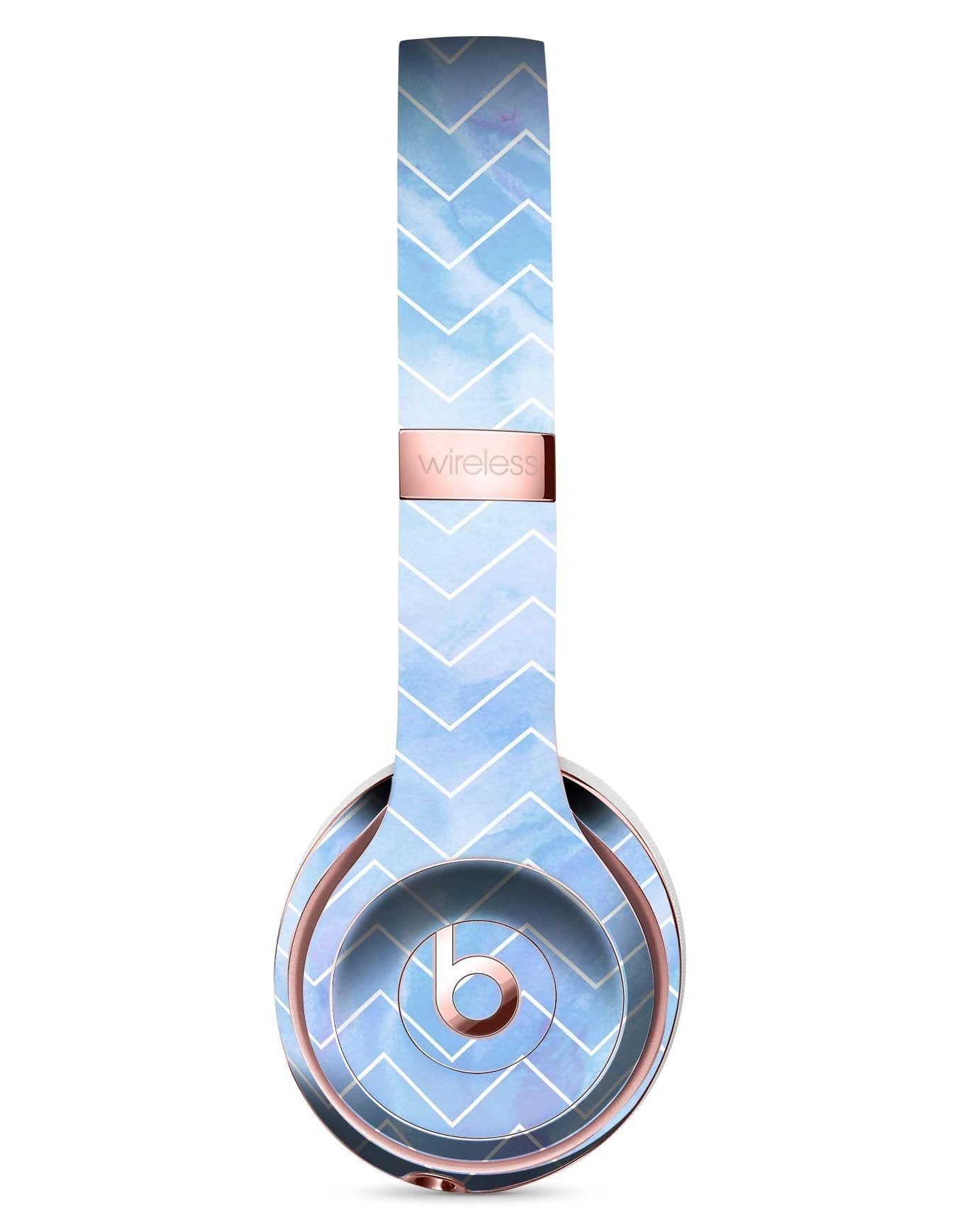 image-Blue Watercolor Chevron Full-Body Skin Kit for the Beats by Dre Solo 3