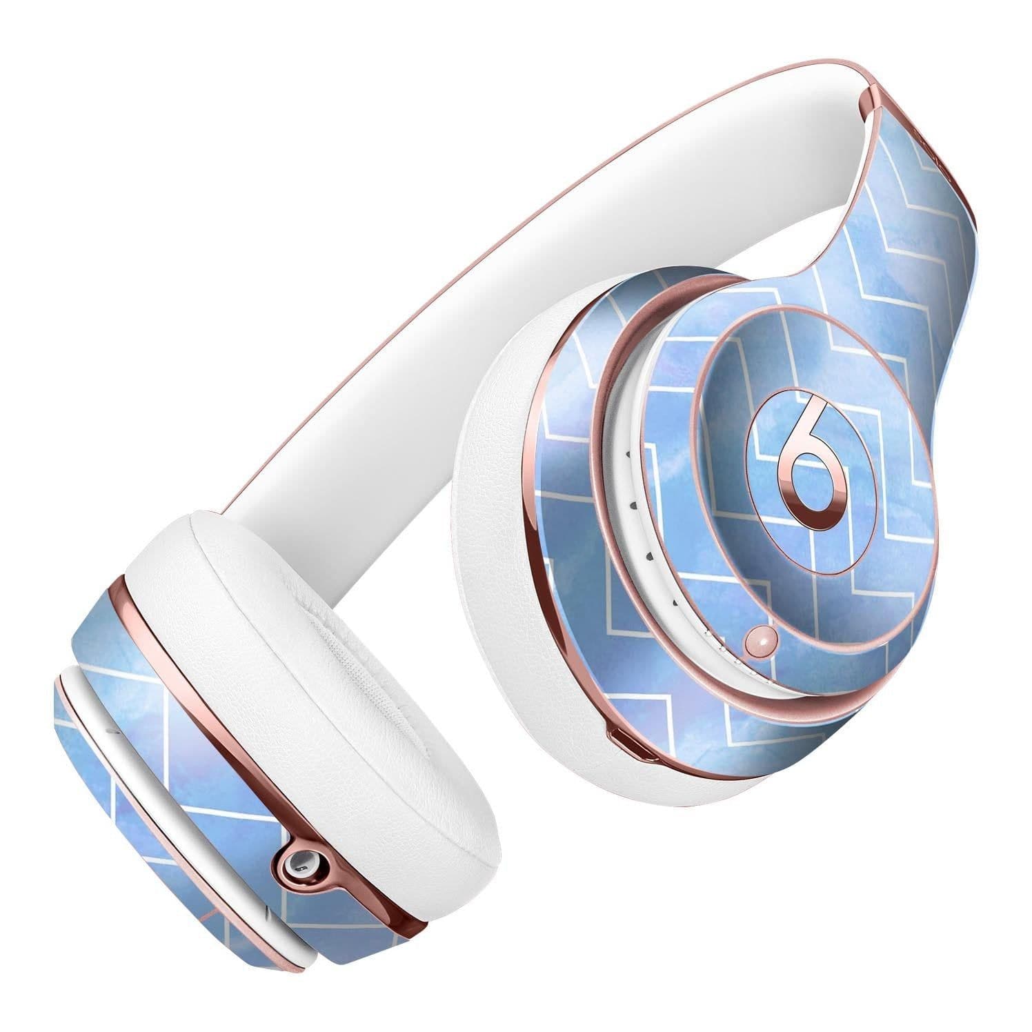 image-Blue Watercolor Chevron Full-Body Skin Kit for the Beats by Dre Solo 3