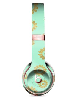 image-Mint and Gold Floral v10 Full-Body Skin Kit for the Beats by Dre Solo