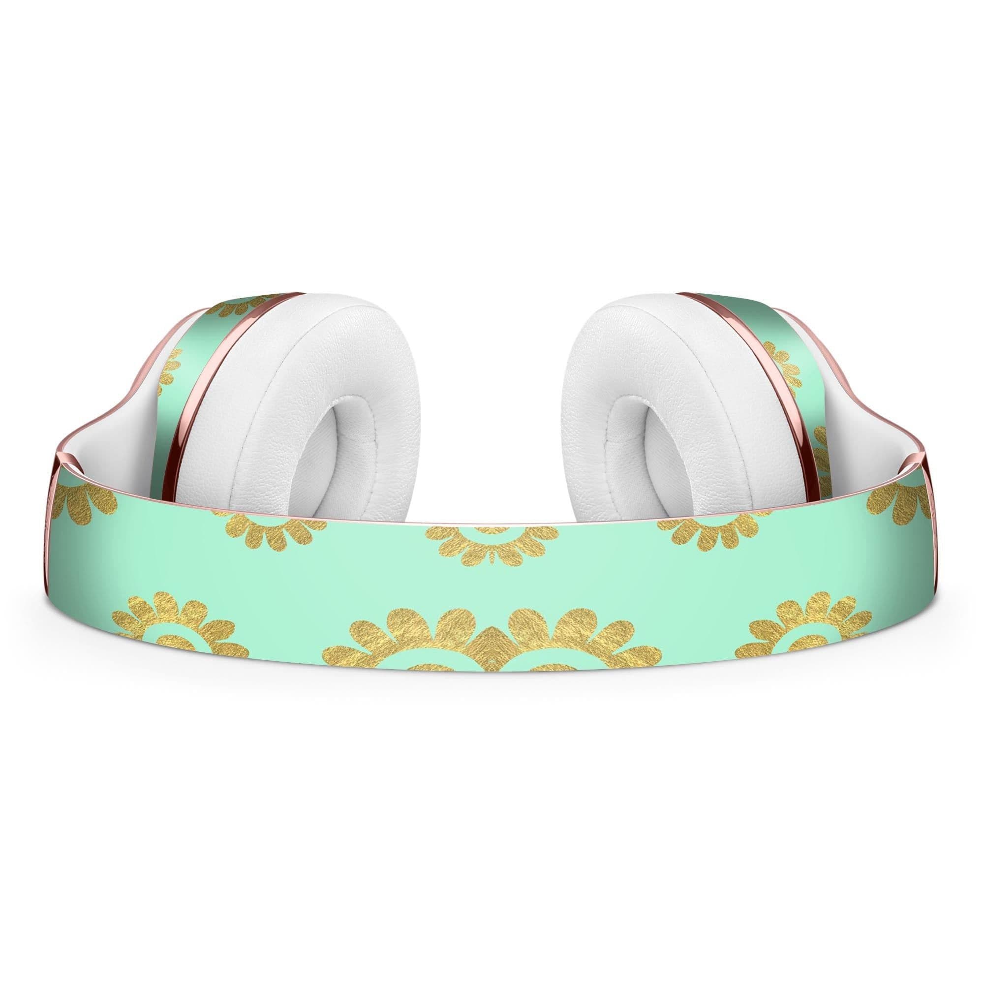 image-Mint and Gold Floral v10 Full-Body Skin Kit for the Beats by Dre Solo