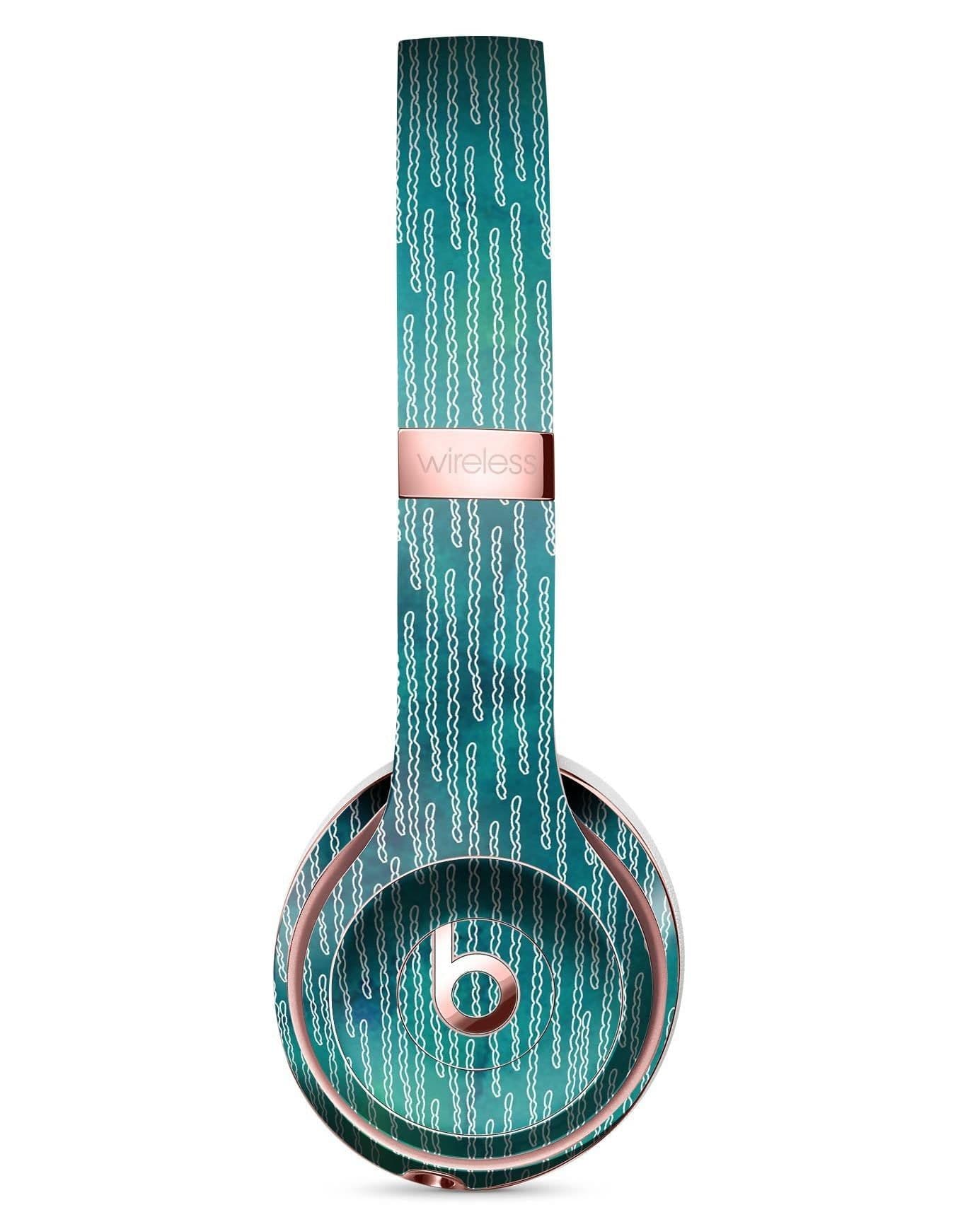 image-Blue-Green Watercolor Squiggles Full-Body Skin Kit for the Beats by