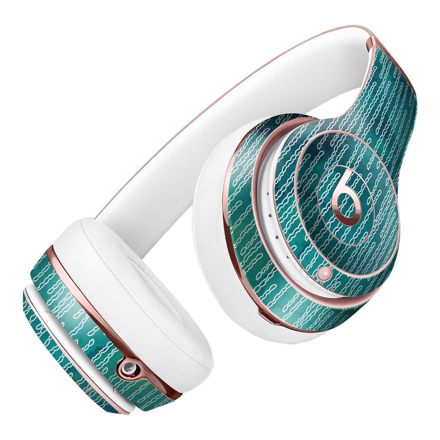 image-Blue-Green Watercolor Squiggles Full-Body Skin Kit for the Beats by
