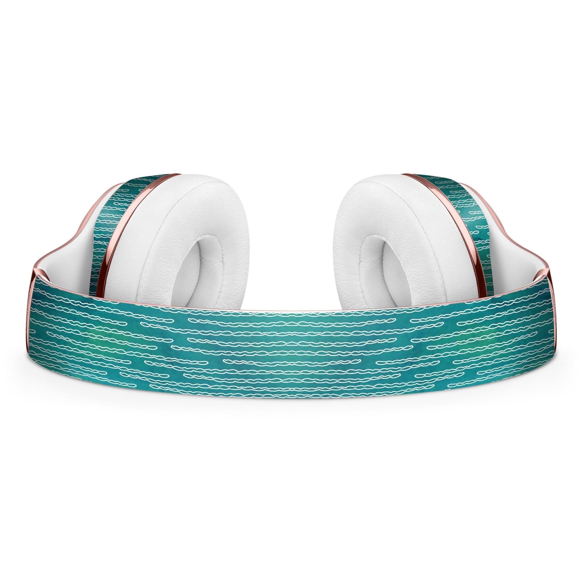 image-Blue-Green Watercolor Squiggles Full-Body Skin Kit for the Beats by