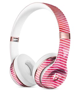 image-Pink Watercolor Over White Chevron Full-Body Skin Kit for the Beats by
