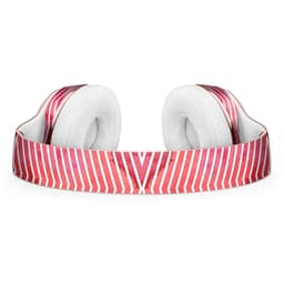image-Pink Watercolor Over White Chevron Full-Body Skin Kit for the Beats by