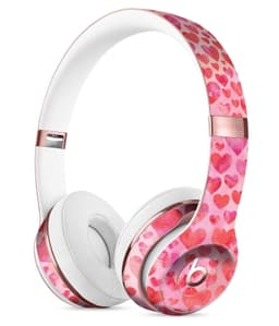 image-Pink Watercolor Hearts V2 Full-Body Skin Kit for the Beats by Dre Solo