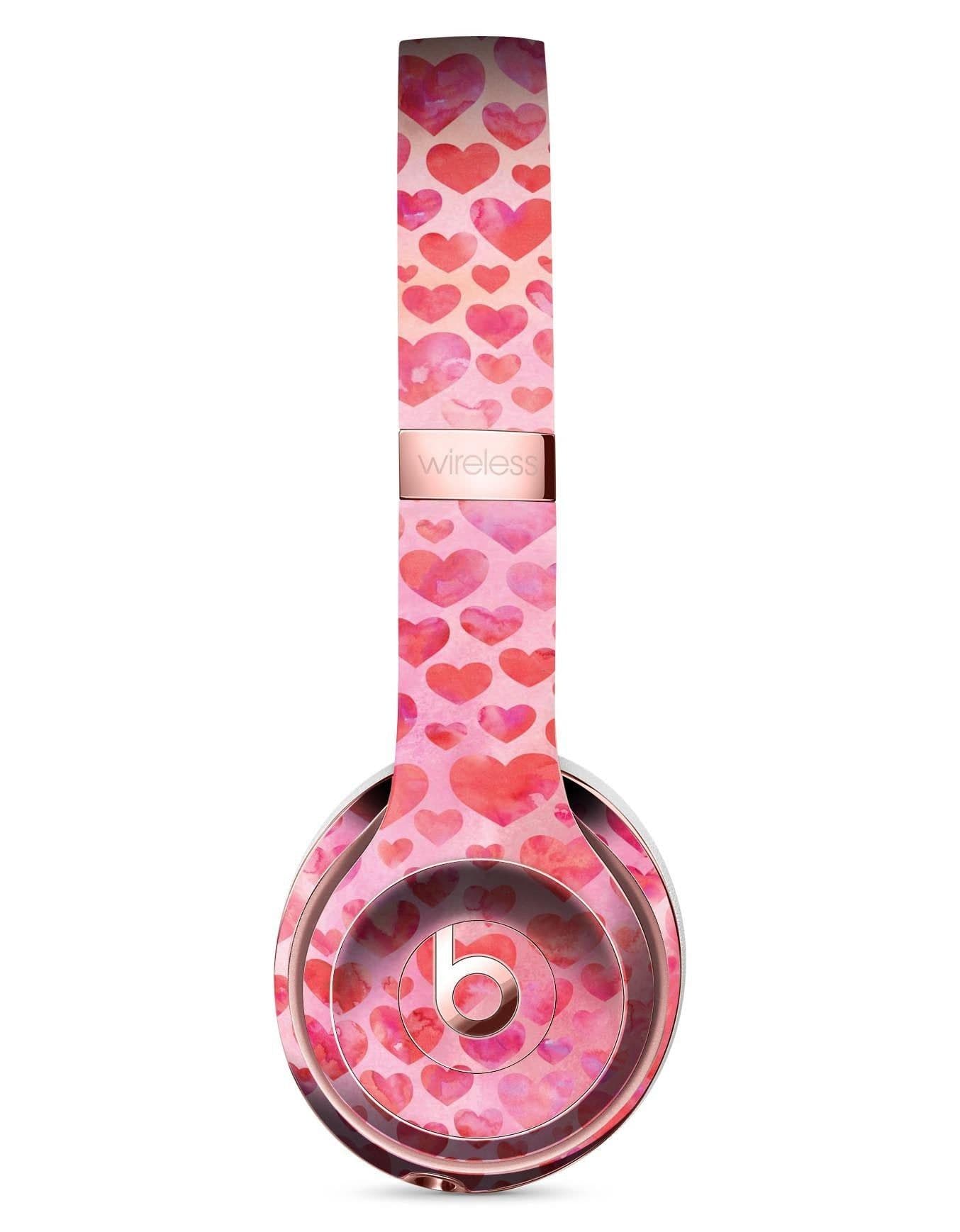 image-Pink Watercolor Hearts V2 Full-Body Skin Kit for the Beats by Dre Solo
