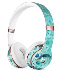 image-Blue Watercolor Ring Pattern Full-Body Skin Kit for the Beats by Dre
