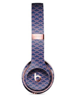 image-Coral and Navy Micro Cloud Pattern Full-Body Skin Kit for the Beats by