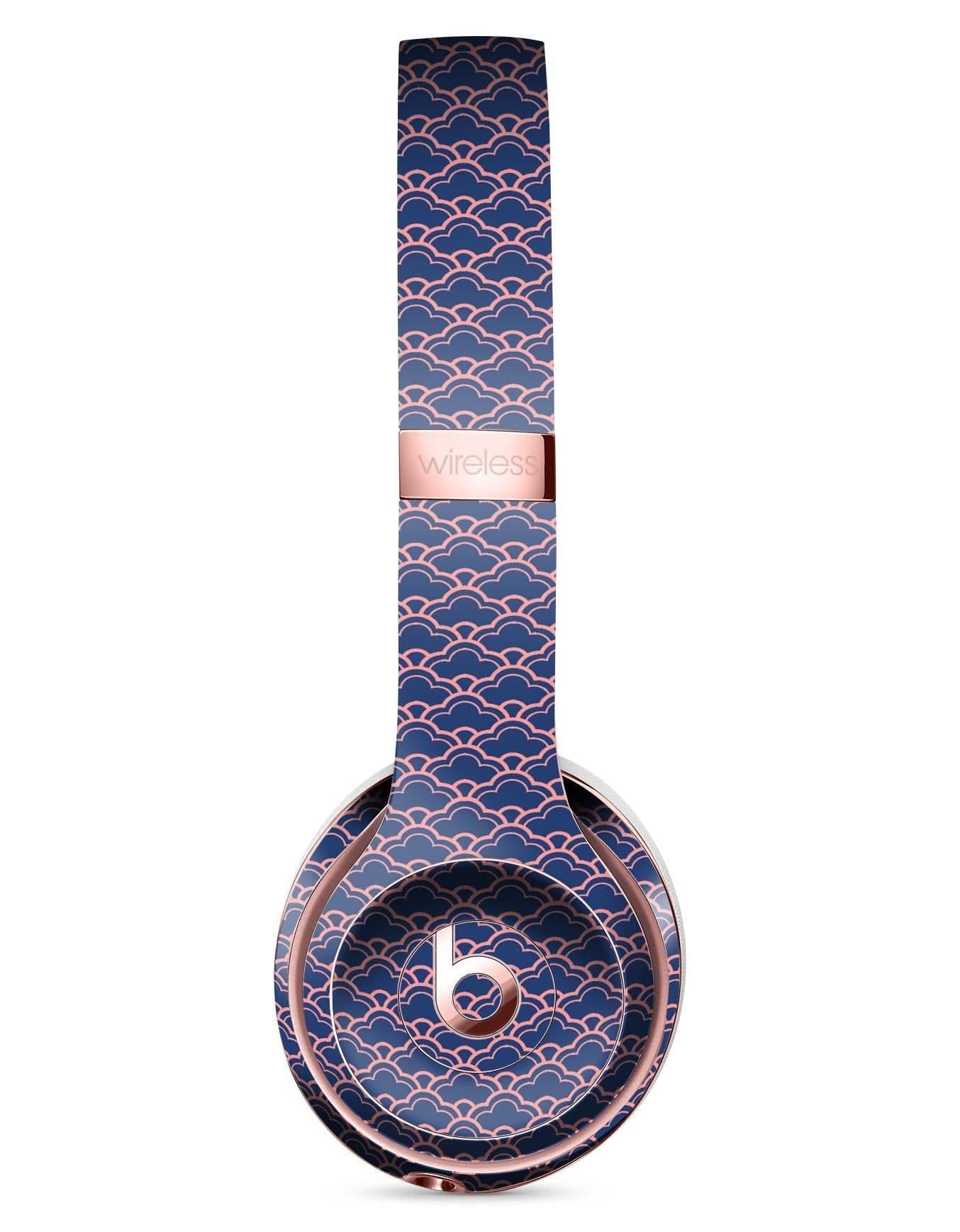 image-Coral and Navy Micro Cloud Pattern Full-Body Skin Kit for the Beats by
