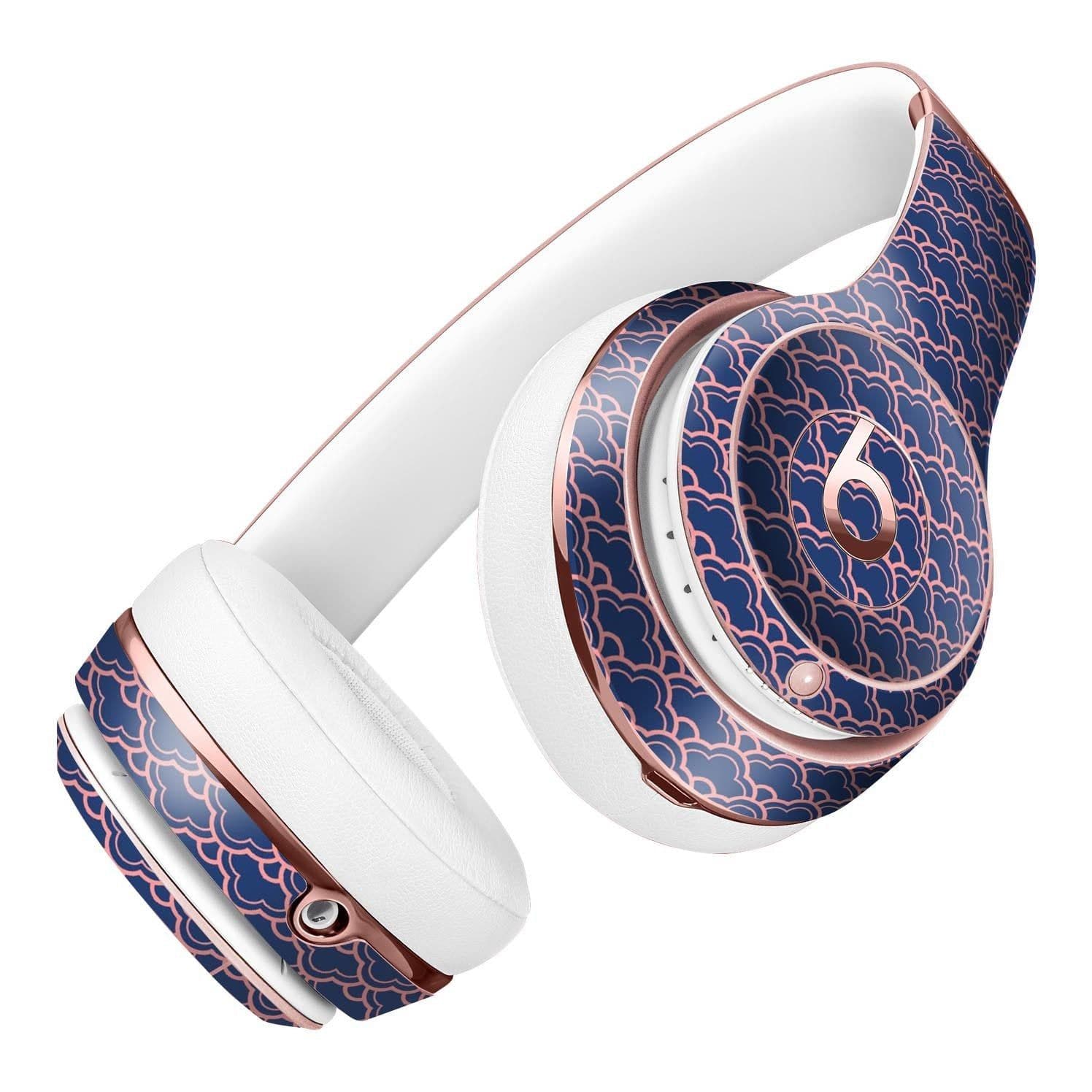 image-Coral and Navy Micro Cloud Pattern Full-Body Skin Kit for the Beats by