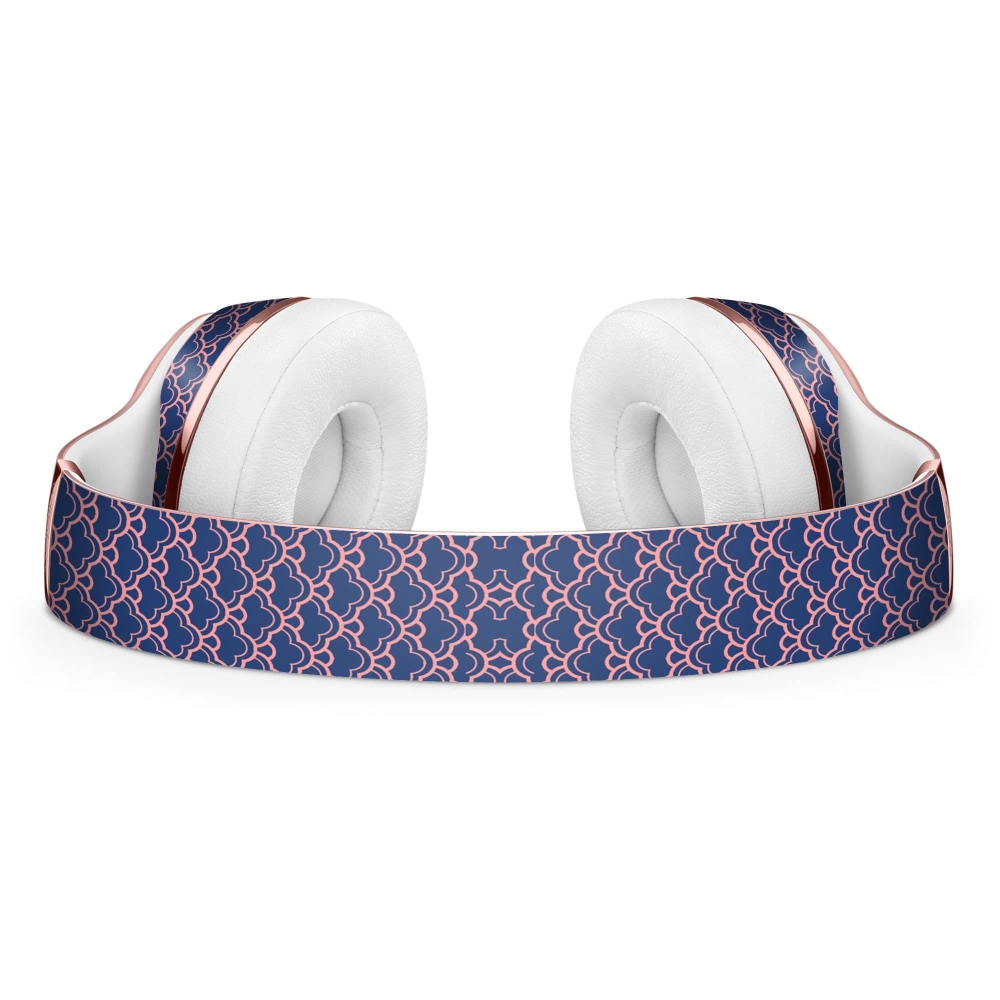 image-Coral and Navy Micro Cloud Pattern Full-Body Skin Kit for the Beats by