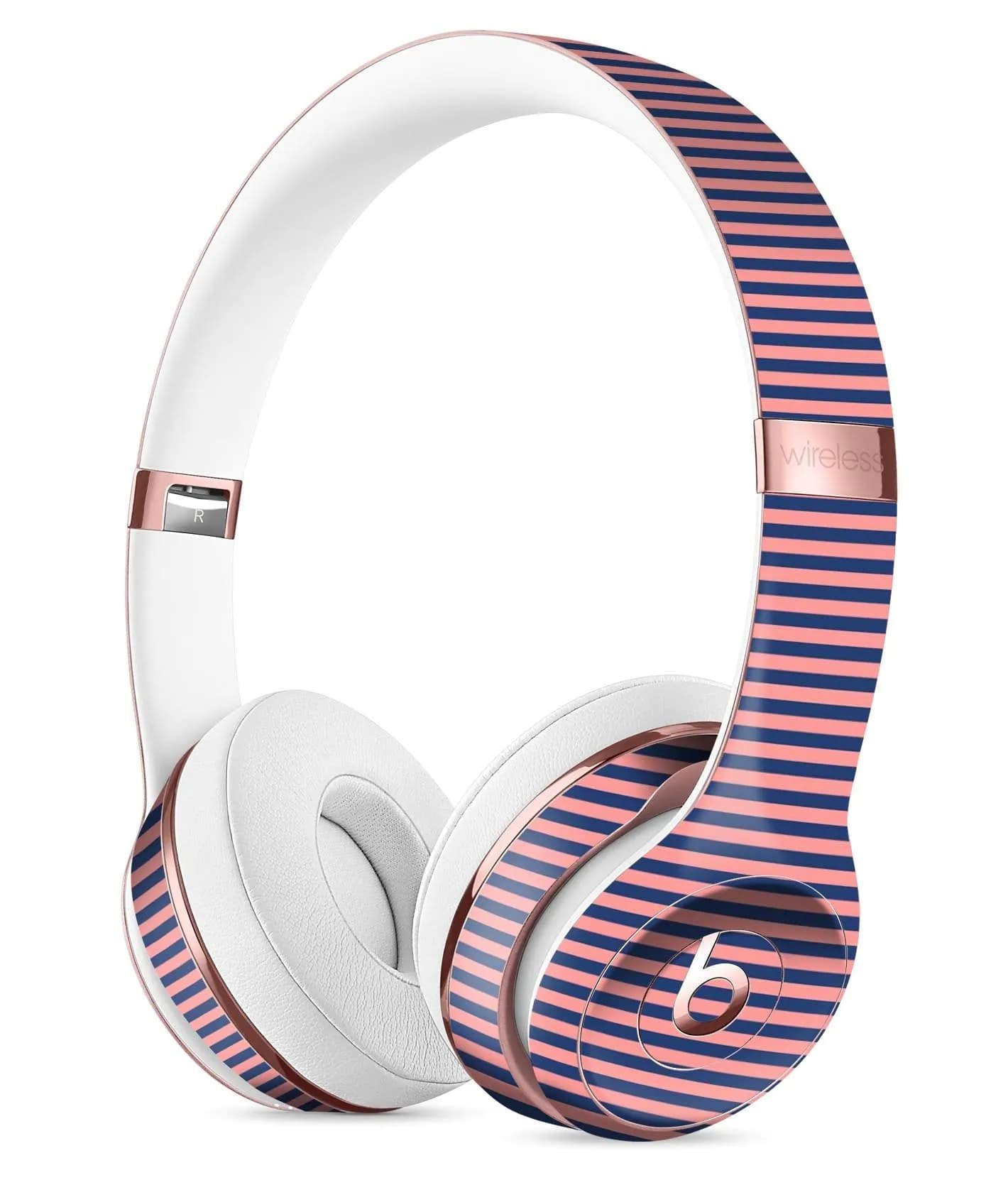 image-Coral and Nay Horizontal Lines 2 Full-Body Skin Kit for the Beats by