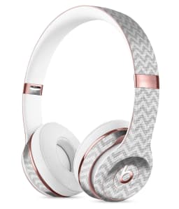 image-Shades of Gray Horizontal Chevron Full-Body Skin Kit for the Beats by