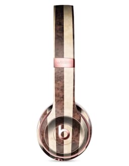 image-Antique Cocoa and Tan Vertical Stripes Full-Body Skin Kit for the
