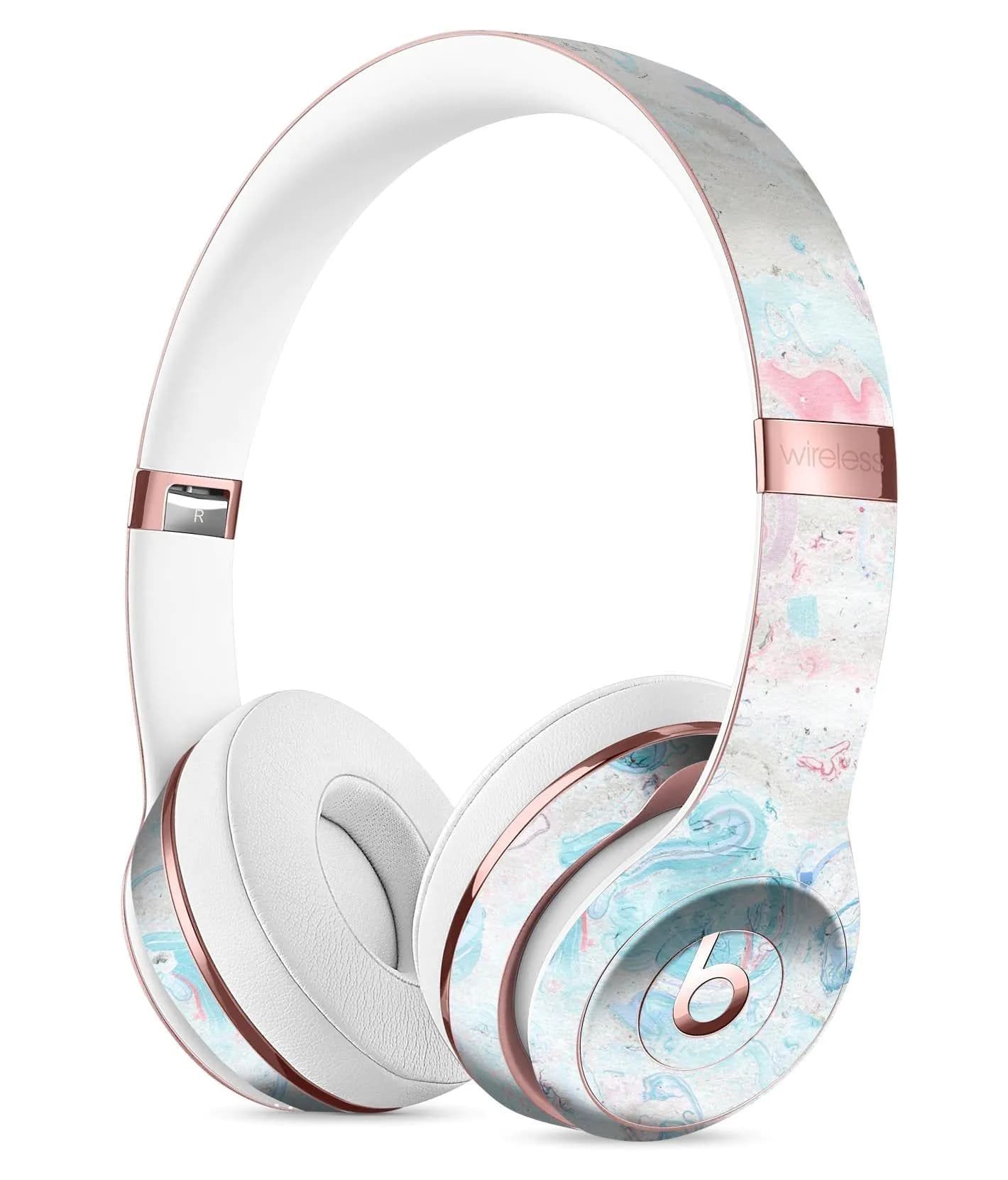 image-Marbleized Pink and Blue Blotch Full-Body Skin Kit for the Beats by