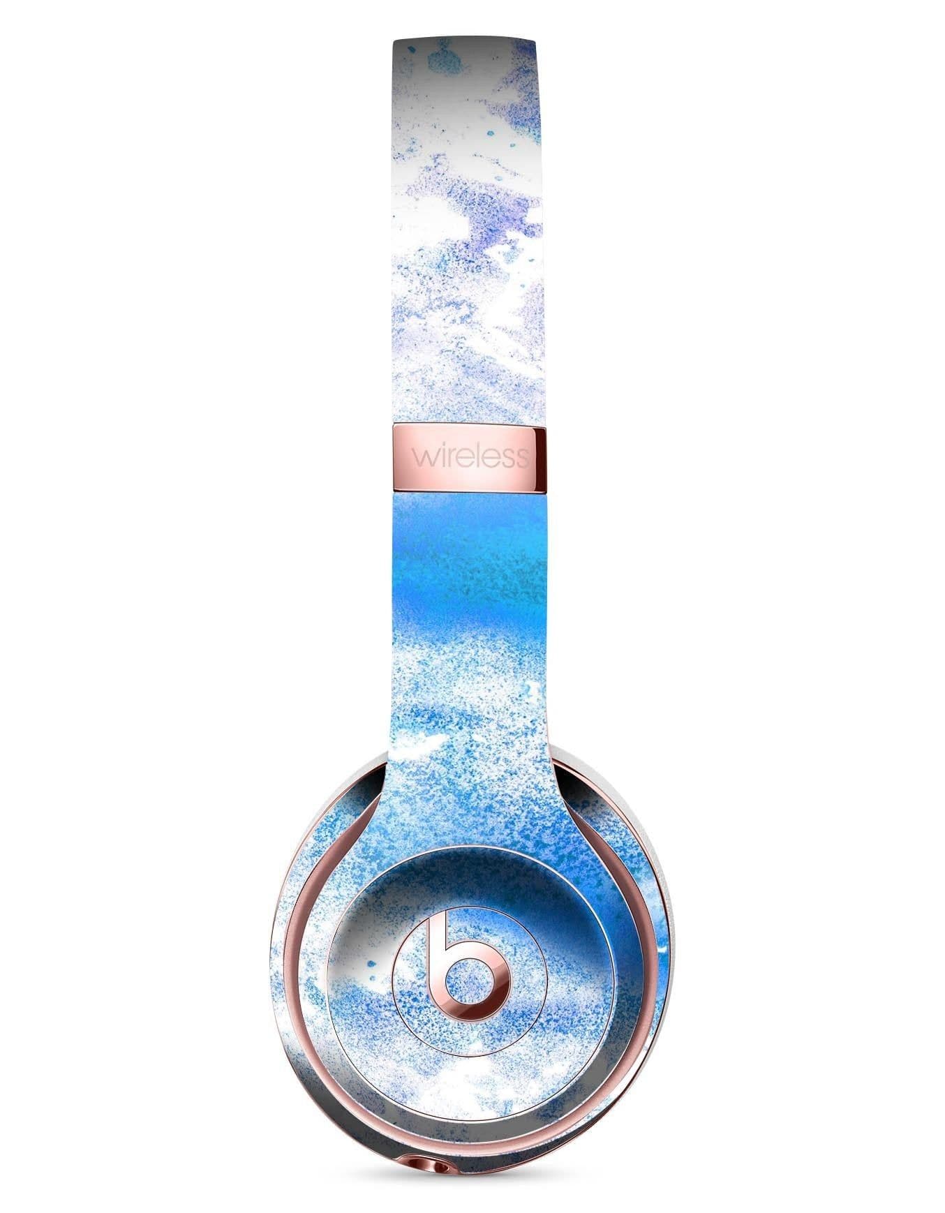 image-Blue Watercolor on White Full-Body Skin Kit for the Beats by Dre Solo
