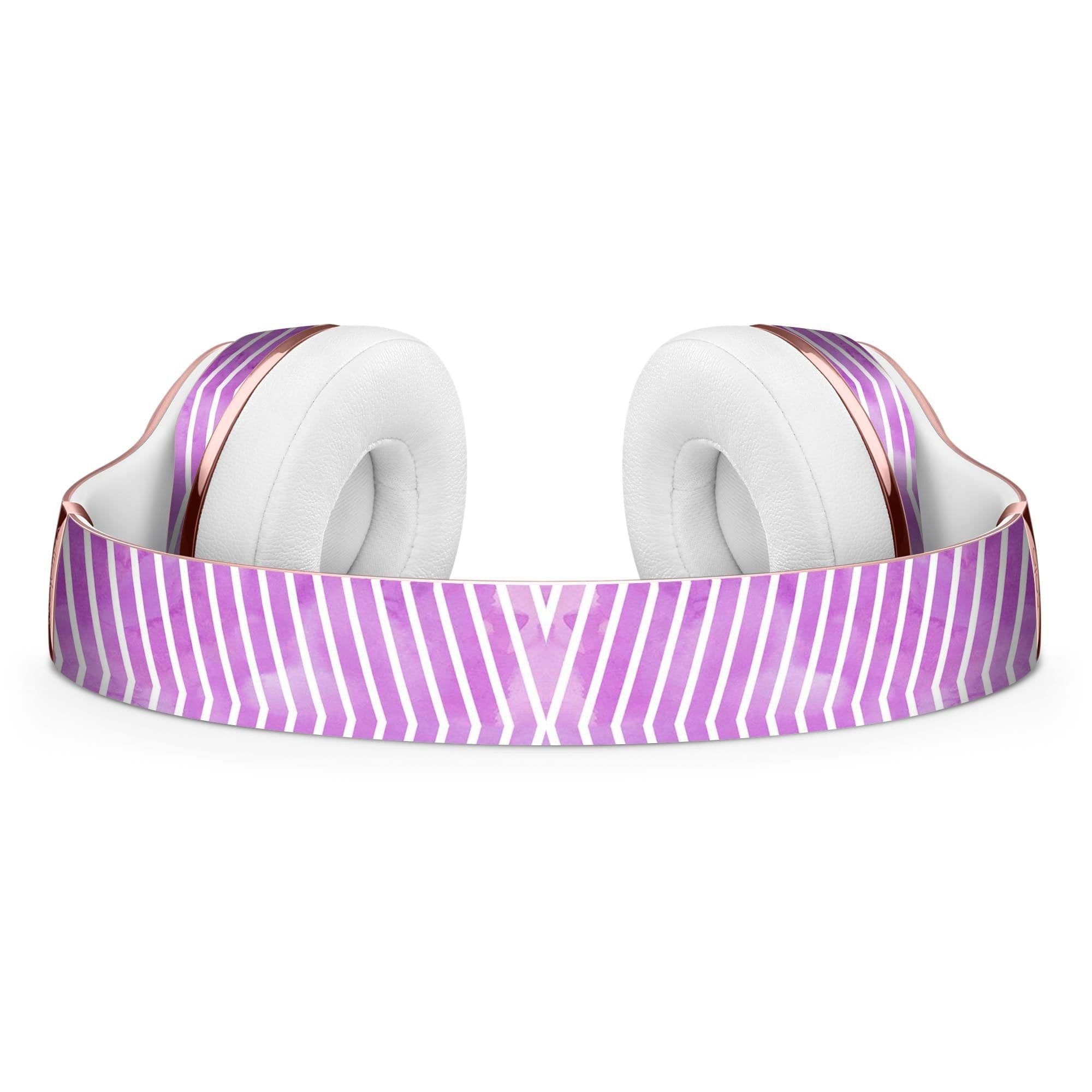 image-Clouded Purple Grunge Over White Chevron Full-Body Skin Kit for the