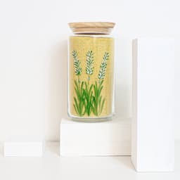 image-Le Lavande - Bocal en verre 1,5L peint à la main