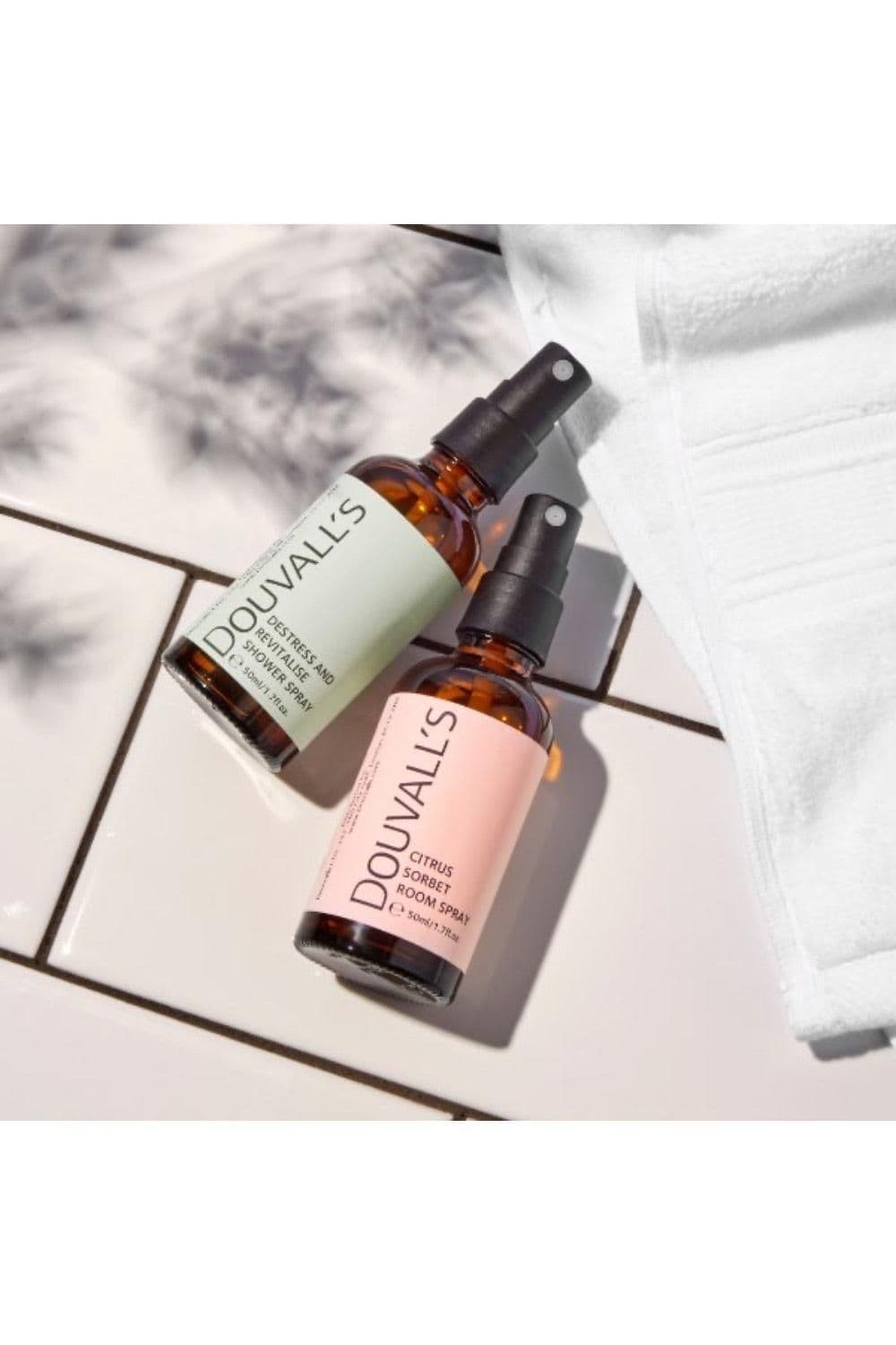 image-Destress and Revitalise Organic Natural Shower Spray 50ml | Uplifting Citrus Scent for a Spa-Like Shower Experience