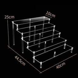 image-Acrylic Display stand for Amiibo Funko POP Figures,Cupcake Cosmetic Nail Polish Clay Figurine Jewelry for Display Stand Riser