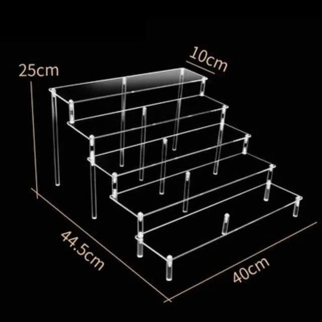 image-Acrylic Display stand for Amiibo Funko POP Figures,Cupcake Cosmetic Nail Polish Clay Figurine Jewelry for Display Stand Riser