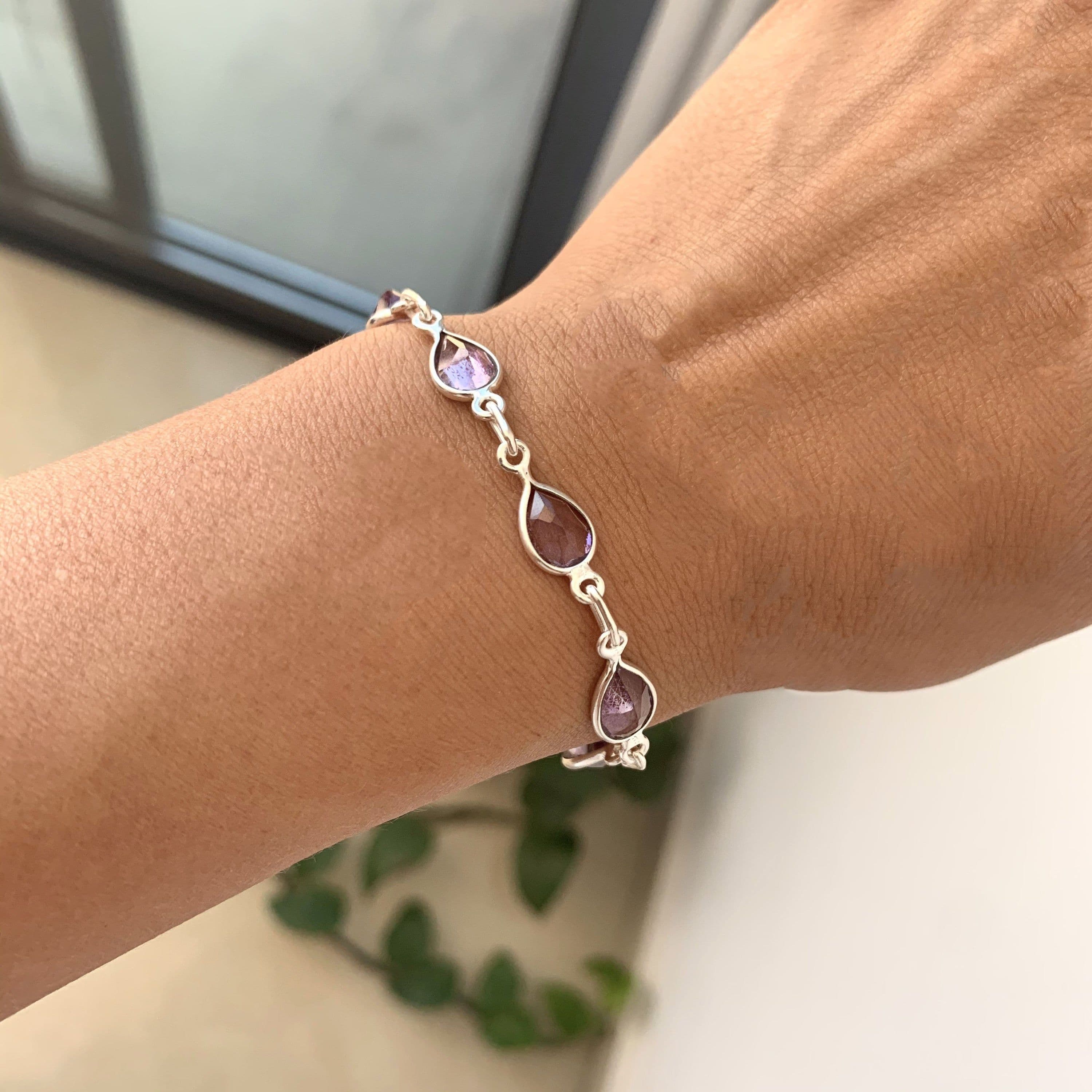 image-Bracelet "Vénus" en Améthyste et Argent 925
