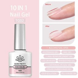 image-BORN PRETTY Milky White Jelly Nude Gel Nail Polish 10ml White Translucent Soak Off Gel Vernis Semi Permanent Need UV Light Cure