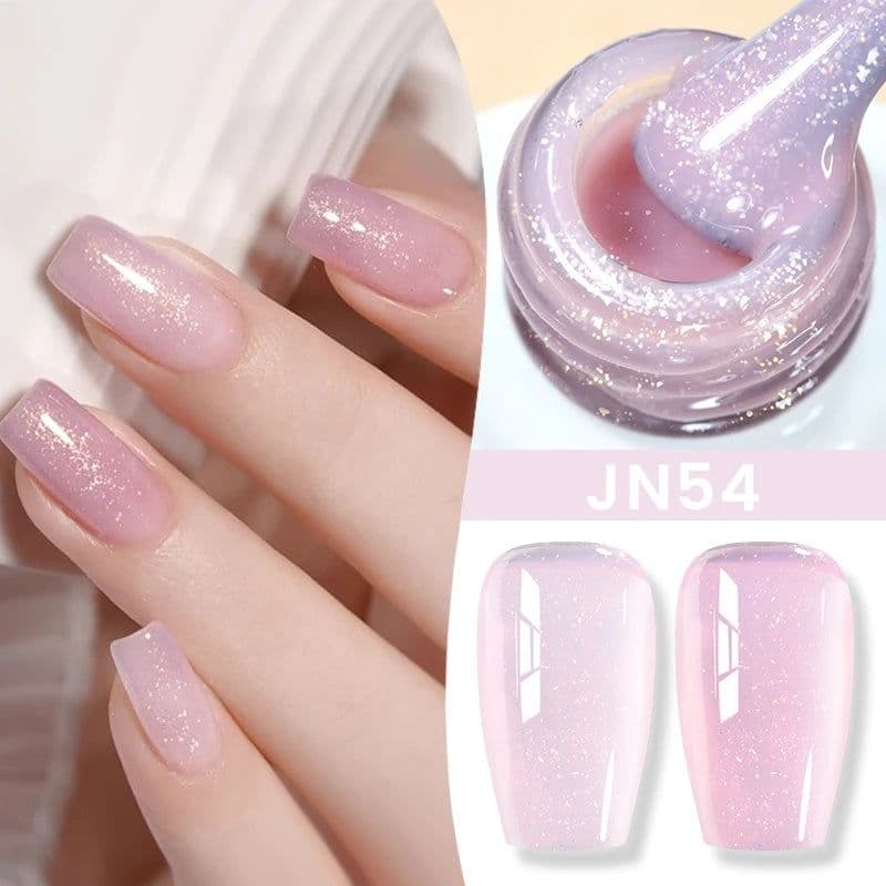 image-BORN PRETTY Milky White Jelly Nude Gel Nail Polish 10ml White Translucent Soak Off Gel Vernis Semi Permanent Need UV Light Cure
