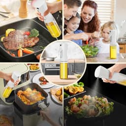 image-Oil Spray for Cooking - Olive Oil Dispenser Bottle Sprayer Mist-Reusable Food Grade Oil Vinegar,Spray Bottle Kitchen Accessories
