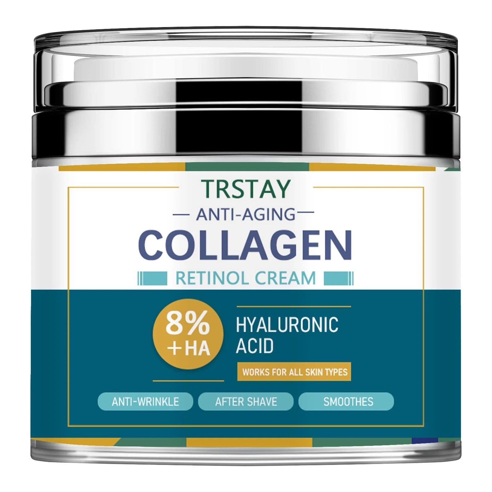 image-Mens Face Cream Moisturizer with 8% Hyaluronic Acid Collagen,one or two pumps is enough to dab on cheeks,forehead,and chin and g