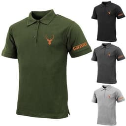 image-Mens Premium Polo Shirt with Stag & Game Logo Printing