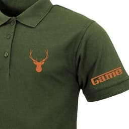 image-Mens Premium Polo Shirt with Stag & Game Logo Printing