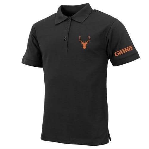 image-Mens Premium Polo Shirt with Stag & Game Logo Printing