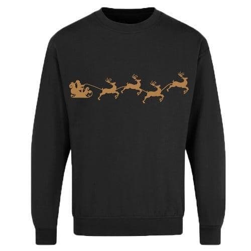 image-Adults Xmas Printed Sweatshirt Santa Reindeer
