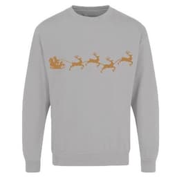 image-Adults Xmas Printed Sweatshirt Santa Reindeer
