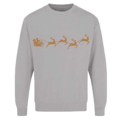 image-Adults Xmas Printed Sweatshirt Santa Reindeer