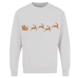 image-Adults Xmas Printed Sweatshirt Santa Reindeer