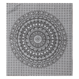 image-Tenture murale en coton "Mandala de l'Éléphant"