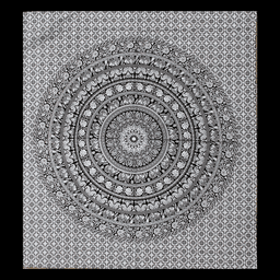 image-Tenture murale en coton "Mandala de l'Éléphant"