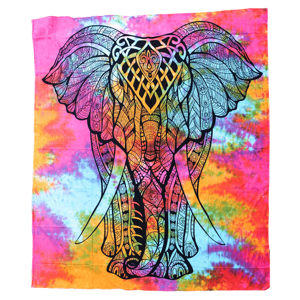 image-Tenture murale en coton "Beauté de l'Éléphant"